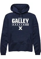 Maria Galley  Rally Xavier Musketeers Mens Navy Blue NIL Stacked Box Long Sleeve Hoodie