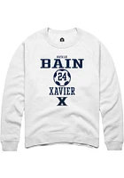 Natalie Bain Rally Xavier Musketeers Mens NIL Sport Icon Long Sleeve Crew Sweatshirt