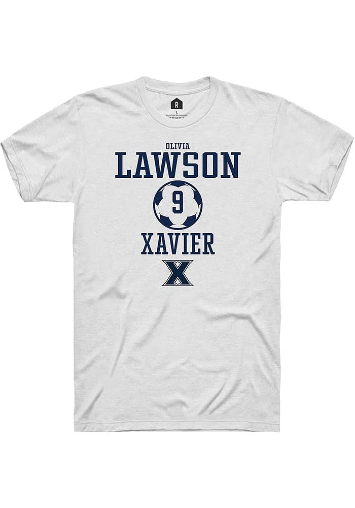 Olivia Lawson  Xavier Musketeers White Rally NIL Sport Icon Short Sleeve T Shirt