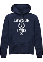 Olivia Lawson  Rally Xavier Musketeers Mens Navy Blue NIL Sport Icon Long Sleeve Hoodie