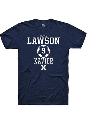 Olivia Lawson  Xavier Musketeers Navy Blue Rally NIL Sport Icon Short Sleeve T Shirt