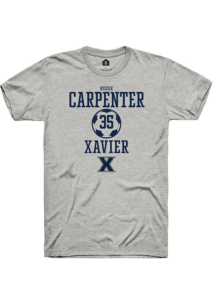 Reese Carpenter Xavier Musketeers Ash Rally NIL Sport Icon Short Sleeve T Shirt