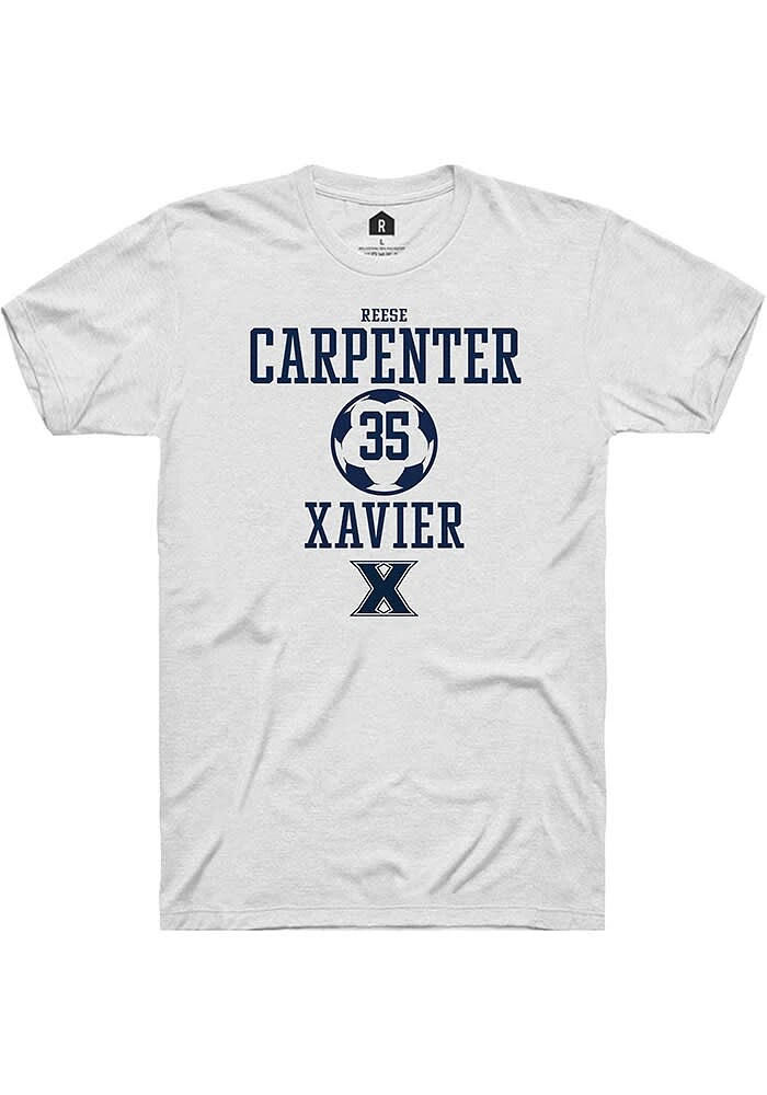 Reese Carpenter Xavier Musketeers White Rally NIL Sport Icon Short Sleeve T Shirt