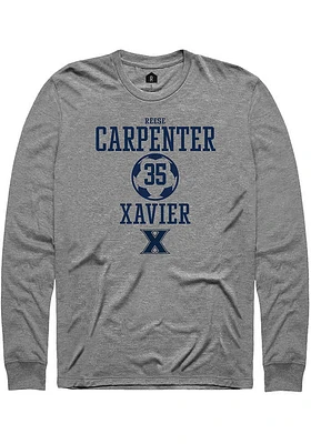 Reese Carpenter  Xavier Musketeers Graphite Rally NIL Sport Icon Long Sleeve T Shirt