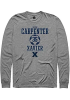 Reese Carpenter  Xavier Musketeers Graphite Rally NIL Sport Icon Long Sleeve T Shirt