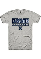 Reese Carpenter  Xavier Musketeers Ash Rally NIL Stacked Box Short Sleeve T Shirt