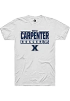 Reese Carpenter  Xavier Musketeers White Rally NIL Stacked Box Short Sleeve T Shirt