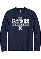 Reese Carpenter  Xavier Musketeers Navy Blue Rally NIL Stacked Box Long Sleeve T Shirt