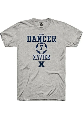 Regan Dancer  Xavier Musketeers Ash Rally NIL Sport Icon Short Sleeve T Shirt