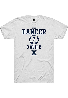 Regan Dancer  Xavier Musketeers White Rally NIL Sport Icon Short Sleeve T Shirt