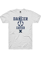 Regan Dancer  Xavier Musketeers White Rally NIL Sport Icon Short Sleeve T Shirt