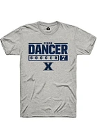 Regan Dancer  Xavier Musketeers Ash Rally NIL Stacked Box Short Sleeve T Shirt