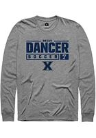 Regan Dancer  Xavier Musketeers Graphite Rally NIL Stacked Box Long Sleeve T Shirt