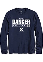 Regan Dancer  Xavier Musketeers Navy Blue Rally NIL Stacked Box Long Sleeve T Shirt