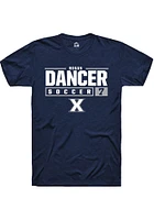 Regan Dancer  Xavier Musketeers Navy Blue Rally NIL Stacked Box Short Sleeve T Shirt