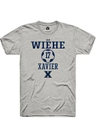 Sam Wiehe  Xavier Musketeers Ash Rally NIL Sport Icon Short Sleeve T Shirt