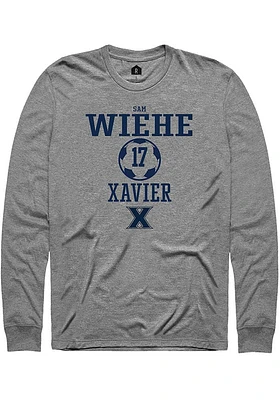 Sam Wiehe  Xavier Musketeers Graphite Rally NIL Sport Icon Long Sleeve T Shirt