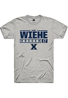 Sam Wiehe  Xavier Musketeers Ash Rally NIL Stacked Box Short Sleeve T Shirt