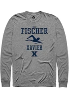 Kali Fischer  Xavier Musketeers Graphite Rally NIL Sport Icon Long Sleeve T Shirt