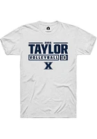 Anna Taylor  Xavier Musketeers White Rally NIL Stacked Box Short Sleeve T Shirt