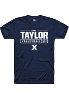 Anna Taylor  Xavier Musketeers Navy Blue Rally NIL Stacked Box Short Sleeve T Shirt