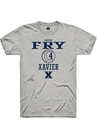 Hunter Fry  Xavier Musketeers Ash Rally NIL Sport Icon Short Sleeve T Shirt