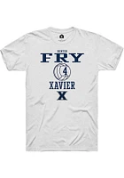 Hunter Fry  Xavier Musketeers White Rally NIL Sport Icon Short Sleeve T Shirt