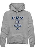 Hunter Fry  Rally Xavier Musketeers Mens Graphite NIL Sport Icon Long Sleeve Hoodie