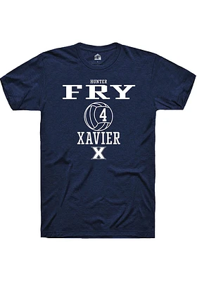 Hunter Fry  Xavier Musketeers Navy Blue Rally NIL Sport Icon Short Sleeve T Shirt