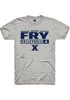 Hunter Fry  Xavier Musketeers Ash Rally NIL Stacked Box Short Sleeve T Shirt