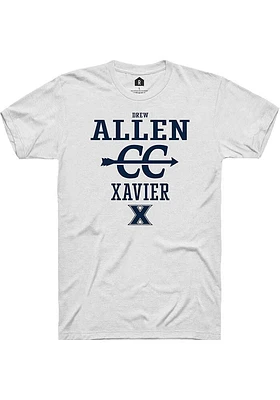 Drew Allen  Xavier Musketeers White Rally NIL Sport Icon Short Sleeve T Shirt