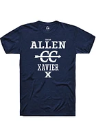 Drew Allen  Xavier Musketeers Navy Blue Rally NIL Sport Icon Short Sleeve T Shirt