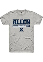 Drew Allen  Xavier Musketeers Ash Rally NIL Stacked Box Short Sleeve T Shirt