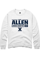 Drew Allen Rally Xavier Musketeers Mens NIL Stacked Box Long Sleeve Crew Sweatshirt