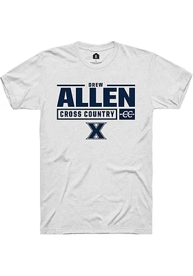 Drew Allen  Xavier Musketeers White Rally NIL Stacked Box Short Sleeve T Shirt