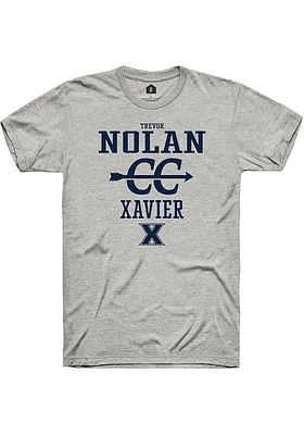 Trevor Nolan  Xavier Musketeers Ash Rally NIL Sport Icon Short Sleeve T Shirt