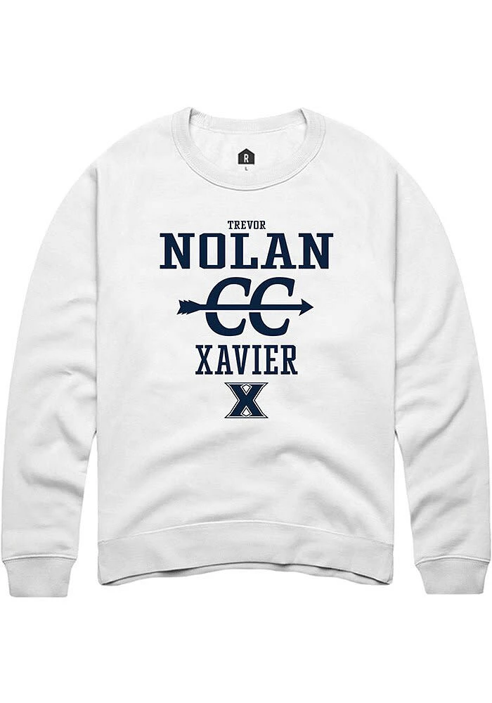 Trevor Nolan Rally Xavier Musketeers Mens NIL Sport Icon Long Sleeve Crew Sweatshirt