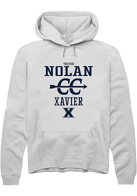 Trevor Nolan  Rally Xavier Musketeers Mens White NIL Sport Icon Long Sleeve Hoodie