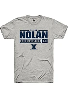 Trevor Nolan  Xavier Musketeers Ash Rally NIL Stacked Box Short Sleeve T Shirt