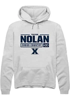 Trevor Nolan  Rally Xavier Musketeers Mens White NIL Stacked Box Long Sleeve Hoodie