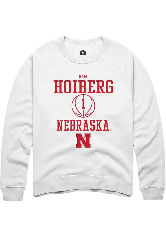 Samuel Hoiberg Rally Nebraska Cornhuskers Mens NIL Sport Icon Long Sleeve Crew Sweatshirt