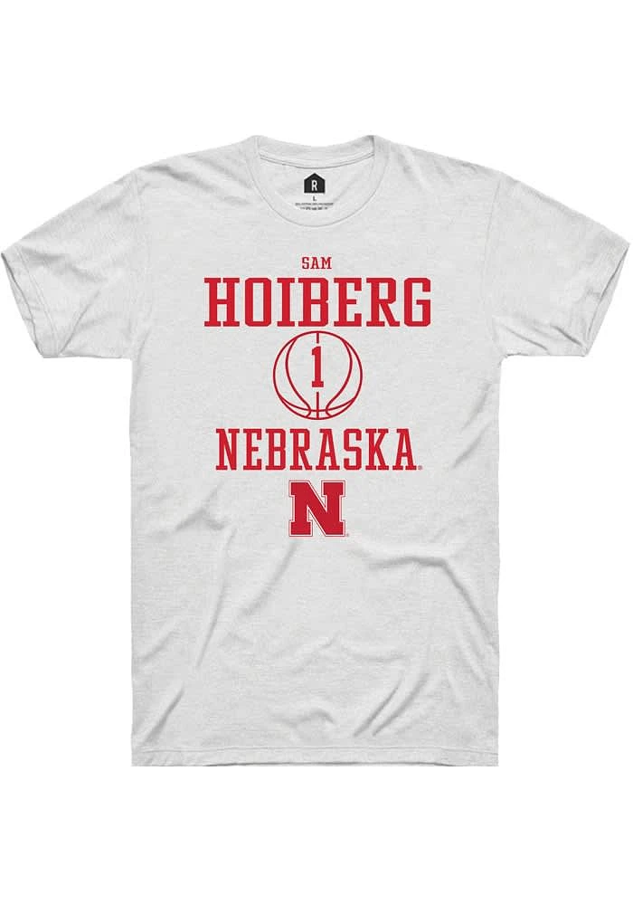 Samuel Hoiberg Nebraska Cornhuskers Rally NIL Sport Icon Short Sleeve T Shirt