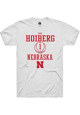 Samuel Hoiberg Nebraska Cornhuskers Rally NIL Sport Icon Short Sleeve T Shirt