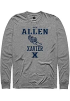 Drew Allen  Xavier Musketeers Graphite Rally NIL Sport Icon Long Sleeve T Shirt