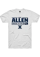 Drew Allen  Xavier Musketeers White Rally NIL Stacked Box Track Short Sleeve T Shirt