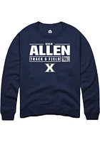 Drew Allen  Rally Xavier Musketeers Mens Navy Blue NIL Stacked Box Track Long Sleeve Crew Sweats..