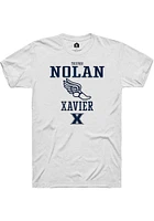 Trevor Nolan  Xavier Musketeers White Rally NIL Sport Icon Track Short Sleeve T Shirt