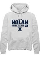 Trevor Nolan  Rally Xavier Musketeers Mens White NIL Stacked Box Track Long Sleeve Hoodie