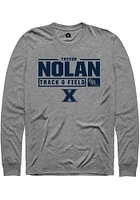 Trevor Nolan  Xavier Musketeers Graphite Rally NIL Stacked Box Long Sleeve T Shirt