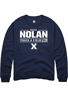 Trevor Nolan  Rally Xavier Musketeers Mens Navy Blue NIL Stacked Box Track Long Sleeve Crew Sweats..